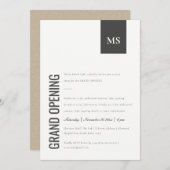 Einfache Einladung für die Geschäftsmonographie (Vorne/Hinten)