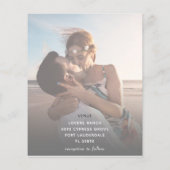 Einfache Einladung für Foto (Rückseite)