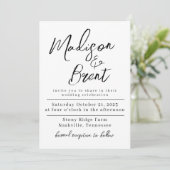 Einfache Einladung für Mimimalisten außerhalb des  (Stehend Vorderseite)