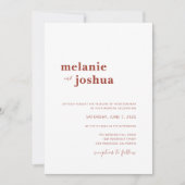 Einfache Einladung für moderne Hochzeiten | Terrac (Vorderseite)