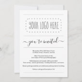 Einfache Einladung für Unternehmen - Logo hinzufüg (Vorderseite)