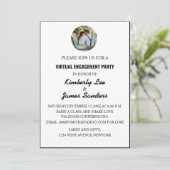 Einfache Einladung für virtuelle Fotos (Stehend Vorderseite)