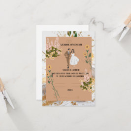 Einfache Einladung, Größe: 12,7 cm x 17,8 cm, Pap Einladung