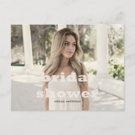 Einfache Einladung ihres Fotos Brautdusche Postkarte