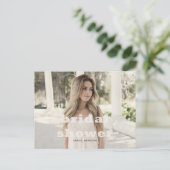 Einfache Einladung ihres Fotos Brautdusche Postkarte (Stehend Vorderseite)