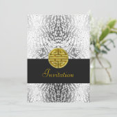 Einfache Einladung mit chinesischem Symbol (Stehend Vorderseite)