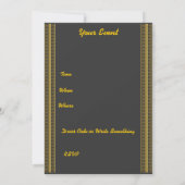 Einfache Einladung mit chinesischem Symbol (Rückseite)