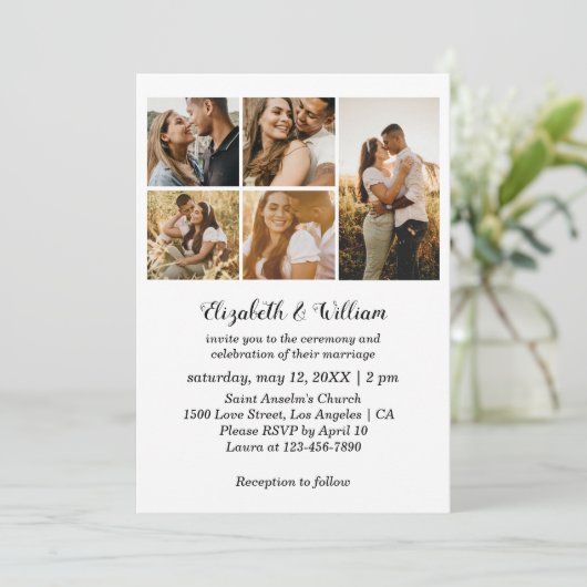 Einfache Einladung mit QR-Code (Stehend Vorderseite)