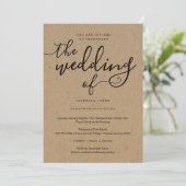 Einfache Einladung mit UAWG on Kraft Paper (Stehend Vorderseite)