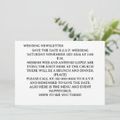 EINFACHE EINLADUNG Postkarte (Stehend Vorderseite)