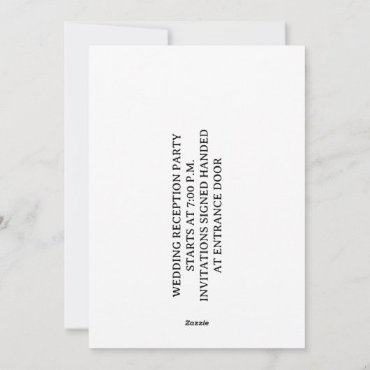 EINFACHE EINLADUNG Postkarte (Rückseite)