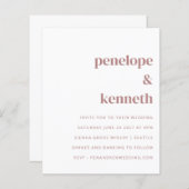 Einfache Einladung Terracotta Clay (Vorne/Hinten)