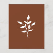 Einfache Einladung Terracotta Hochzeit (Rückseite)