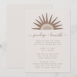 Einfache Einladung von Boho Sun Brown und Taupe Ho