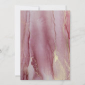 Einfache Einladung von Dusty Pink zur Hochzeit (Rückseite)