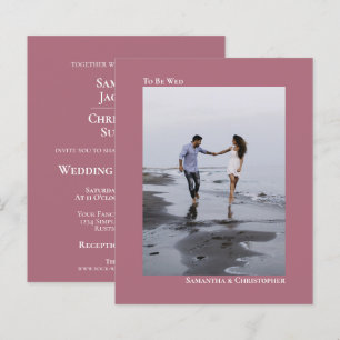 Einfache Einladung von Dusty Rose Wedding Foto
