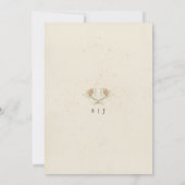 Einfache Einladung von Edelweiß zum Hochzeitsfeier (Rückseite)