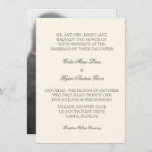 Einfache Einladung von Elfenbein (Vorne/Hinten)