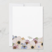 Einfache Einladung von Floral Boho Hochzeit (Rückseite)