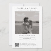 Einfache Einladung von Hochzeiten QR Code auf der (Rückseite)