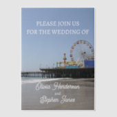 Einfache Einladung von Santa Monica Pier Ferris Wh (Vorderseite)