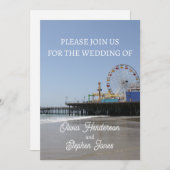 Einfache Einladung von Santa Monica Pier Ferris Wh (Vorne/Hinten)