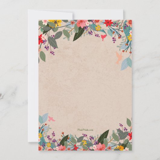 Einfache Einladung von Waldlandschaften (Rückseite)