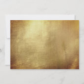 Einfache Einladung von White & Metallic Gold Geome (Rückseite)