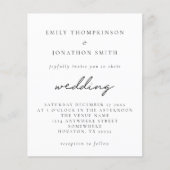 Einfache Einladung zu einer farbigen Skripthochzei (Vorderseite)