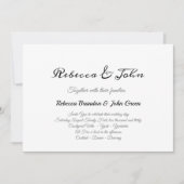 Einfache Einladung zu einer Hochzeit in einem eleg (Vorderseite)