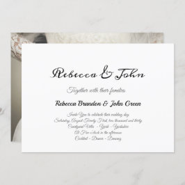 Einfache Einladung zu einer Hochzeit in einem eleg