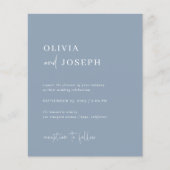 Einfache Einladung zu einer Minimalistischen Hochz (Vorderseite)