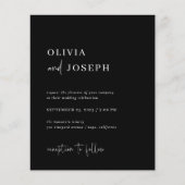 Einfache Einladung zu einer Minimalistischen Hochz (Vorderseite)