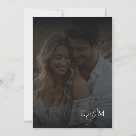 Einfache Einladung zu Minimalistischen Fotos (Rückseite)