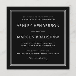 Einfache Einladung zu modernen Bilderrahmen Schwar