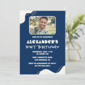 Einfache Einladung zum 31. Geburtstag Männer Foto  (Stehend Vorderseite)