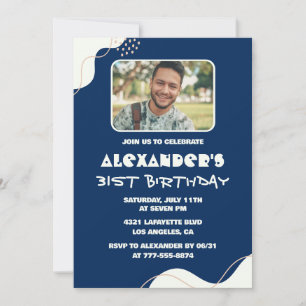 Einfache Einladung zum 31. Geburtstag Männer Foto