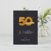 Einfache Einladung zum 50. Hochzeitstag Templat (Stehend Vorderseite)