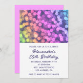 Einfache Einladung zum 56. Geburtstag Rainbow Conf (Vorne/Hinten)