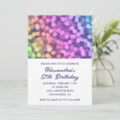 Einfache Einladung zum 57. Geburtstag Rainbow Conf (Stehend Vorderseite)