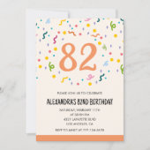 Einfache Einladung zum 82. Geburtstag Confetti Mod (Vorderseite)