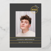 Einfache Einladung zum Foto Graduate Foil (Vorderseite)