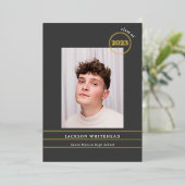 Einfache Einladung zum Foto Graduate Foil (Stehend vorne)