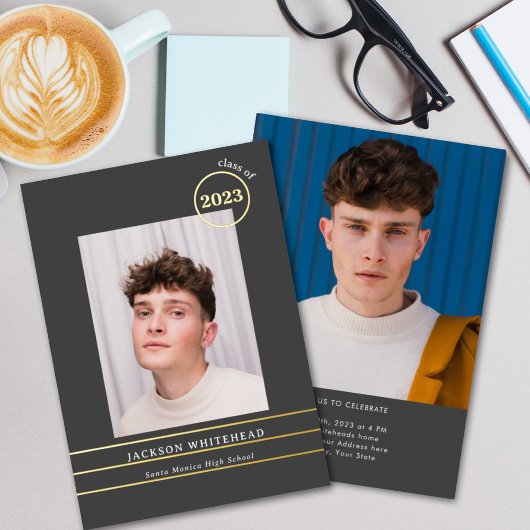 Einfache Einladung zum Foto Graduate Foil