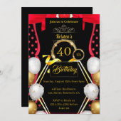 Einfache Einladung zum Geburtstag (Vorne/Hinten)