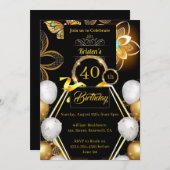 Einfache Einladung zum Geburtstag (Vorne/Hinten)