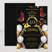 Einfache Einladung zum Geburtstag (Vorne/Hinten)