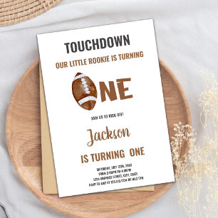 Einfache Einladung zum Geburtstag von Touchdown Fo