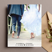 Einfache Einladung zum Hochzeitsempfang für Fotos