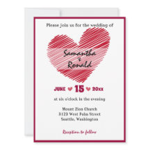 Einfache Einladung zum Hochzeitsfeiern